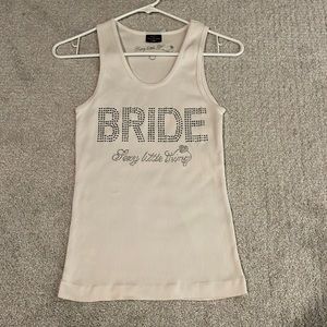 Womens tank top Bride size Medium wedding attire